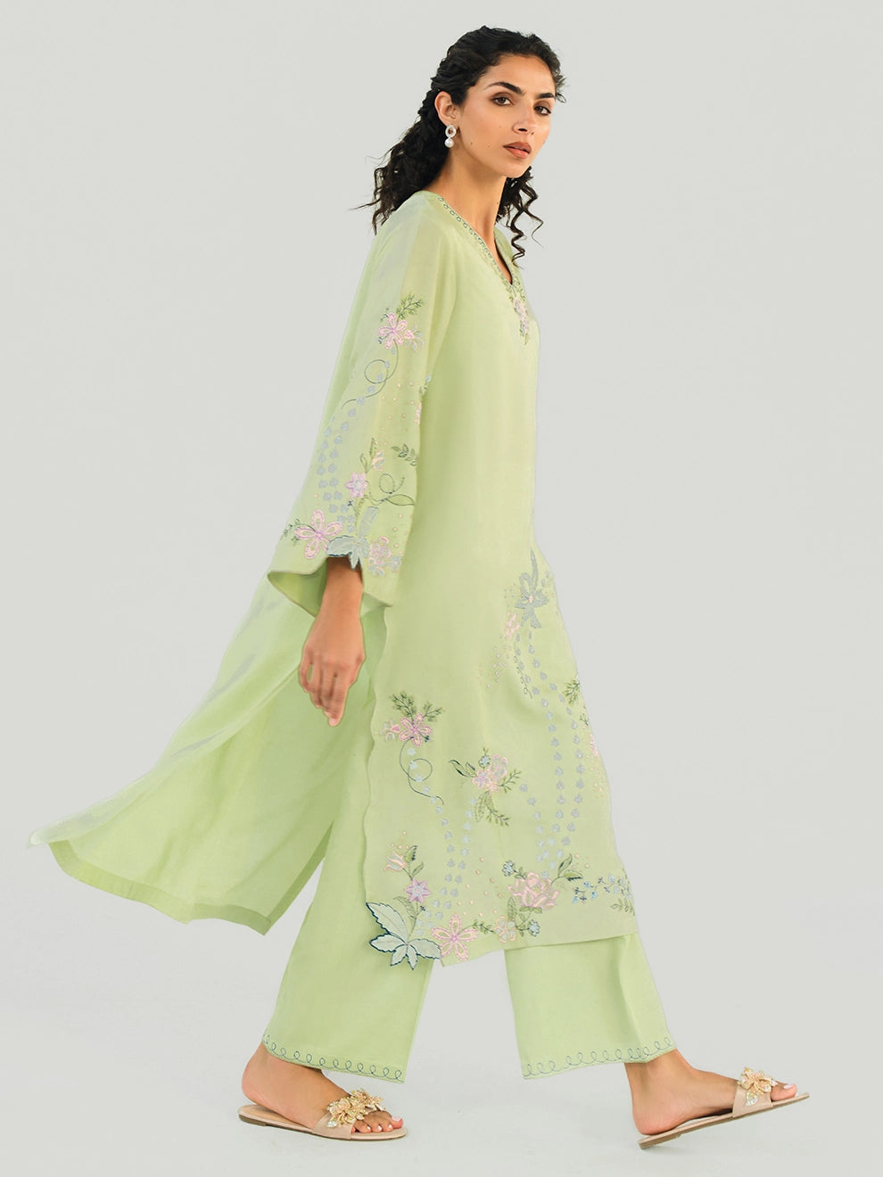 Pistachio Meadow – 3pcs Rawsilk Ensemble