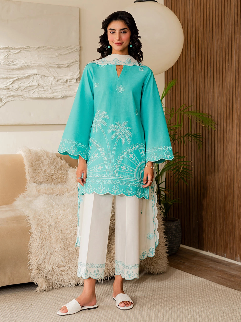 Sea Breeze - 3Pcs Embroidered Set