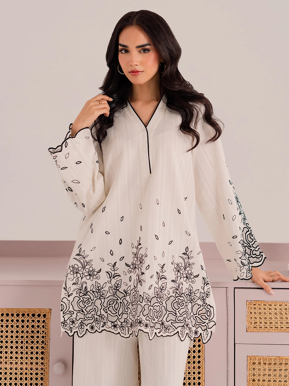 Noirvale | 2Pc Embroidered Cotton Set