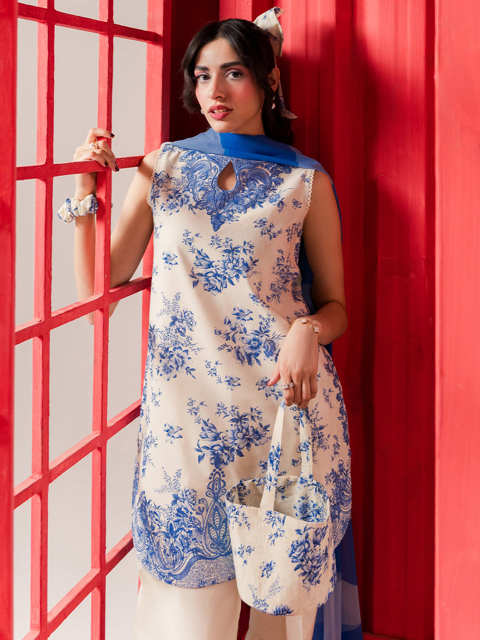 Oceane - 3Pc Printkari Suit