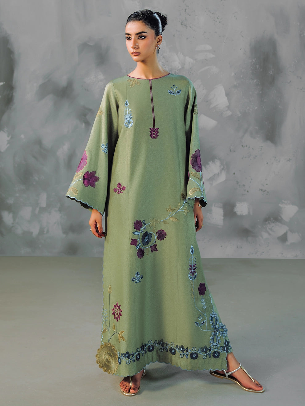MOSS ARBOR - 2pcs Tusser Silk Ensemble