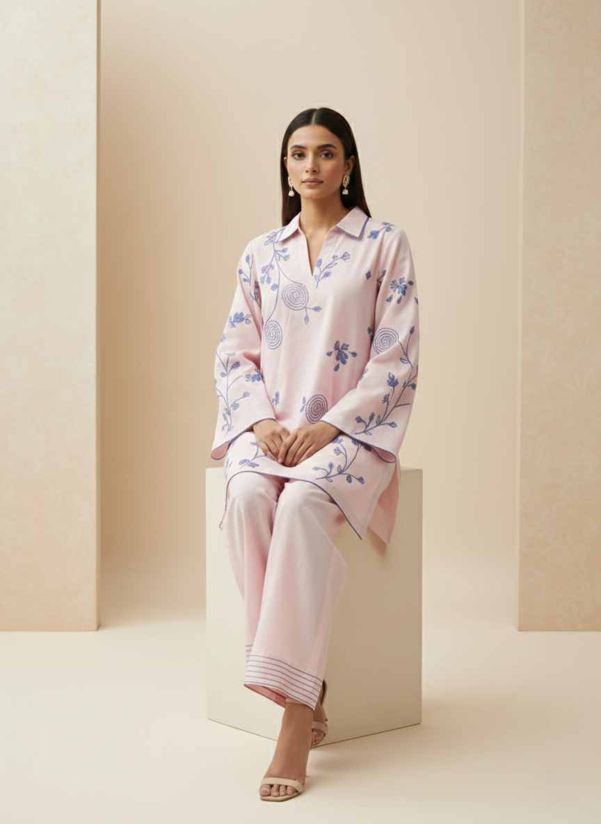 Miraya – 2Pc Embroidered Co-ords Cotton Set