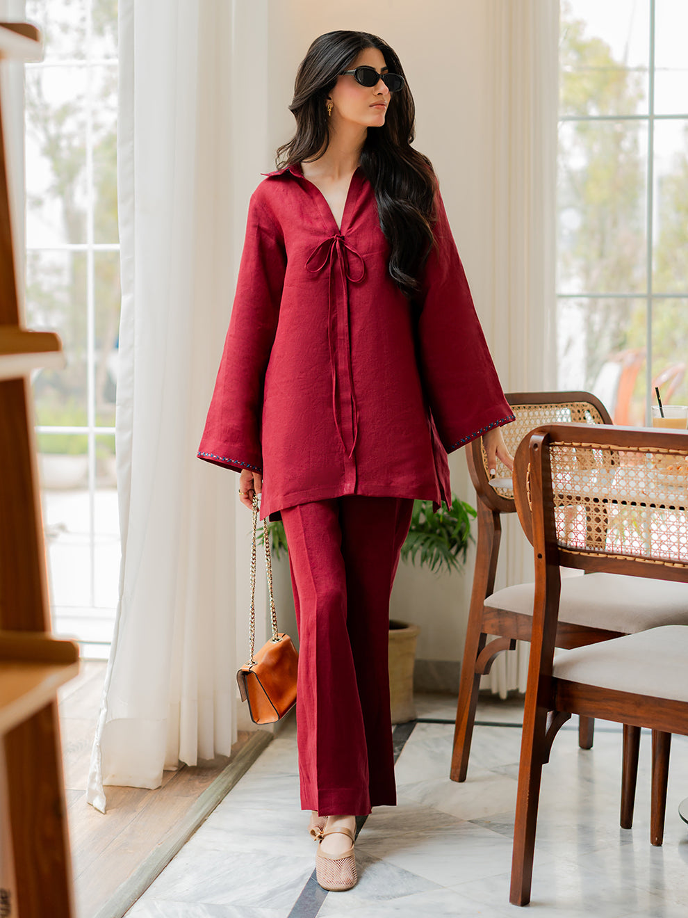 Crimson - 2Pcs Linen Set