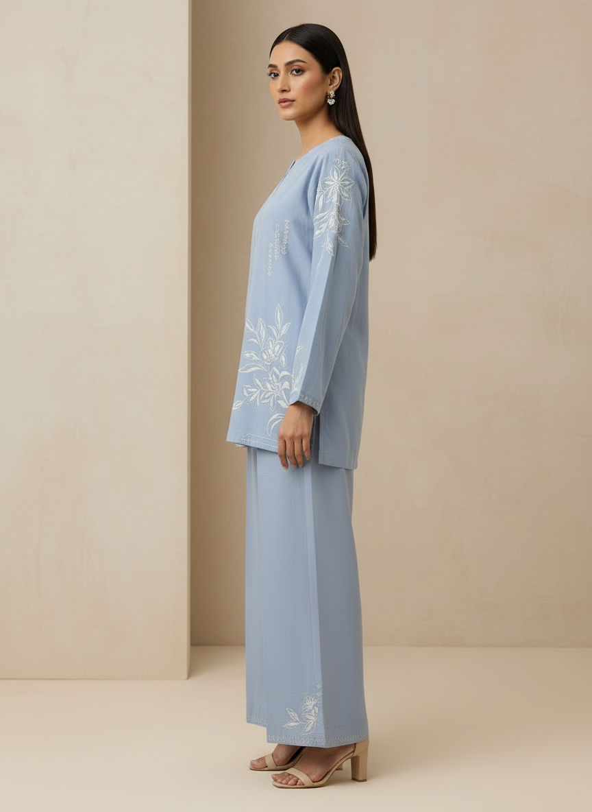 Aurelia – 2Pc Embroidered Co-ords Cotton Set