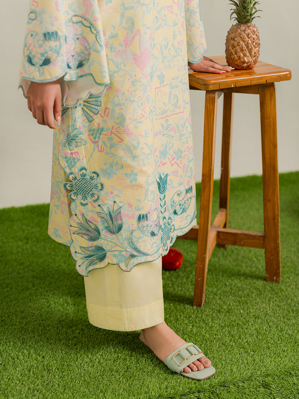 Sorbeto - 3Pc Printkari Suit