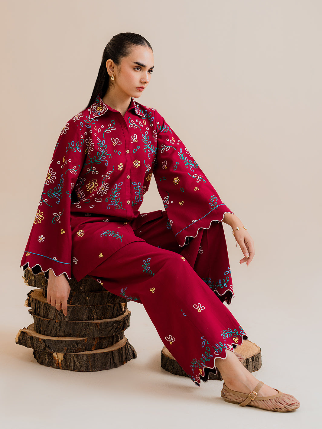 Lexa – 2Pc Embroidered Co-ords Khaddar Set