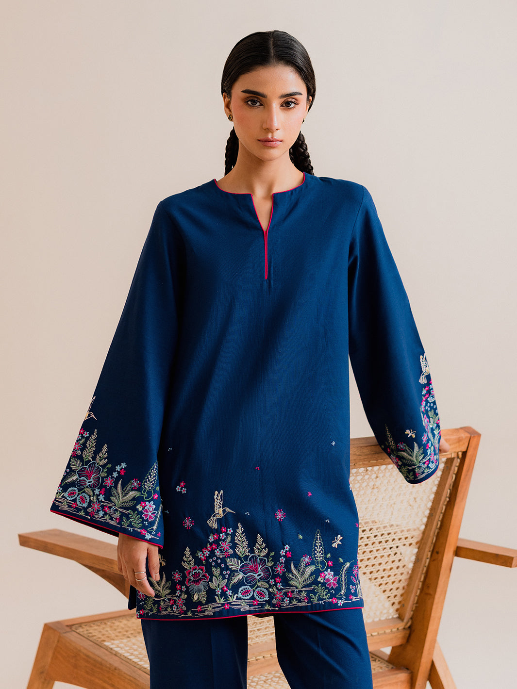 Maru – 2Pc Embroidered Co-ords Khaddar Set