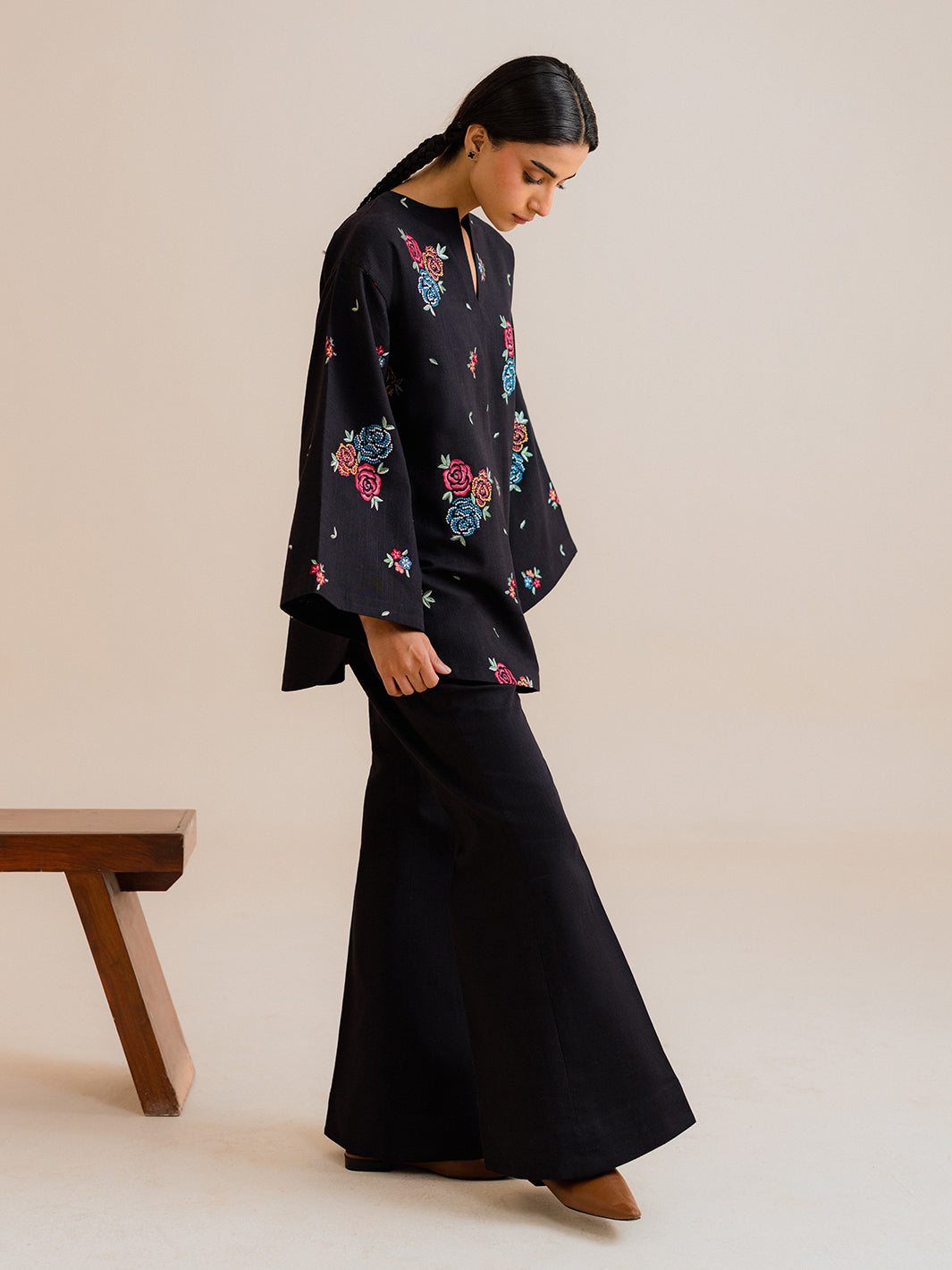 Reval – 2Pc Embroidered Co-ords Khaddar Set