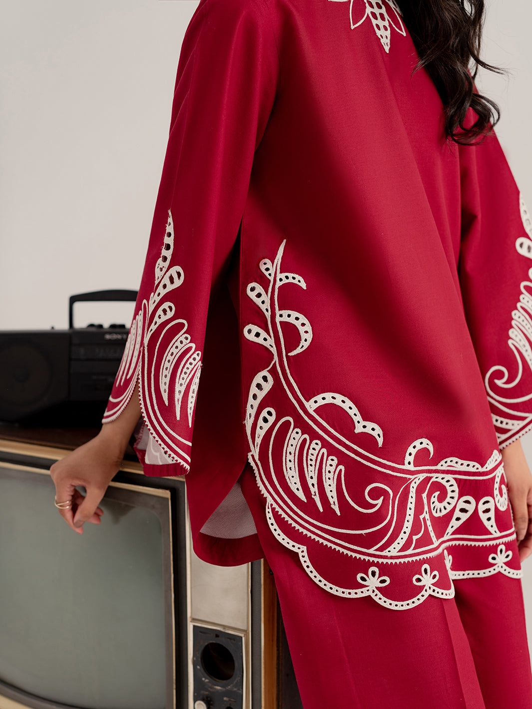 SYLANE - 2Pc Embroidered Co-ords Set