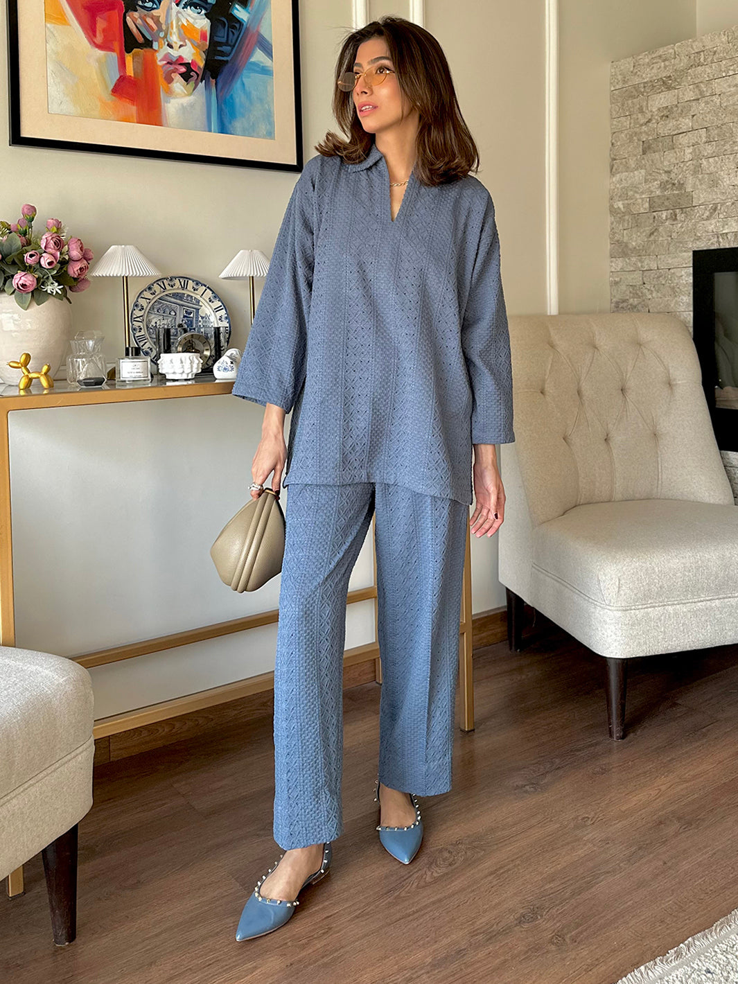 Eloria – 2Pc Knitted Crochia Co-Ord Set