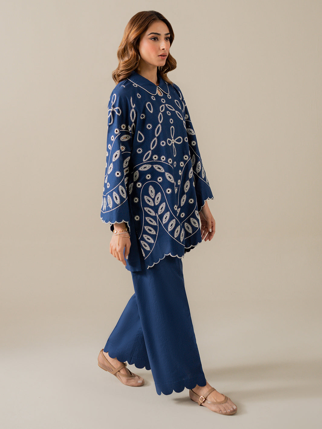 INDIGO - Khaddar Embroidered Co-ords Set