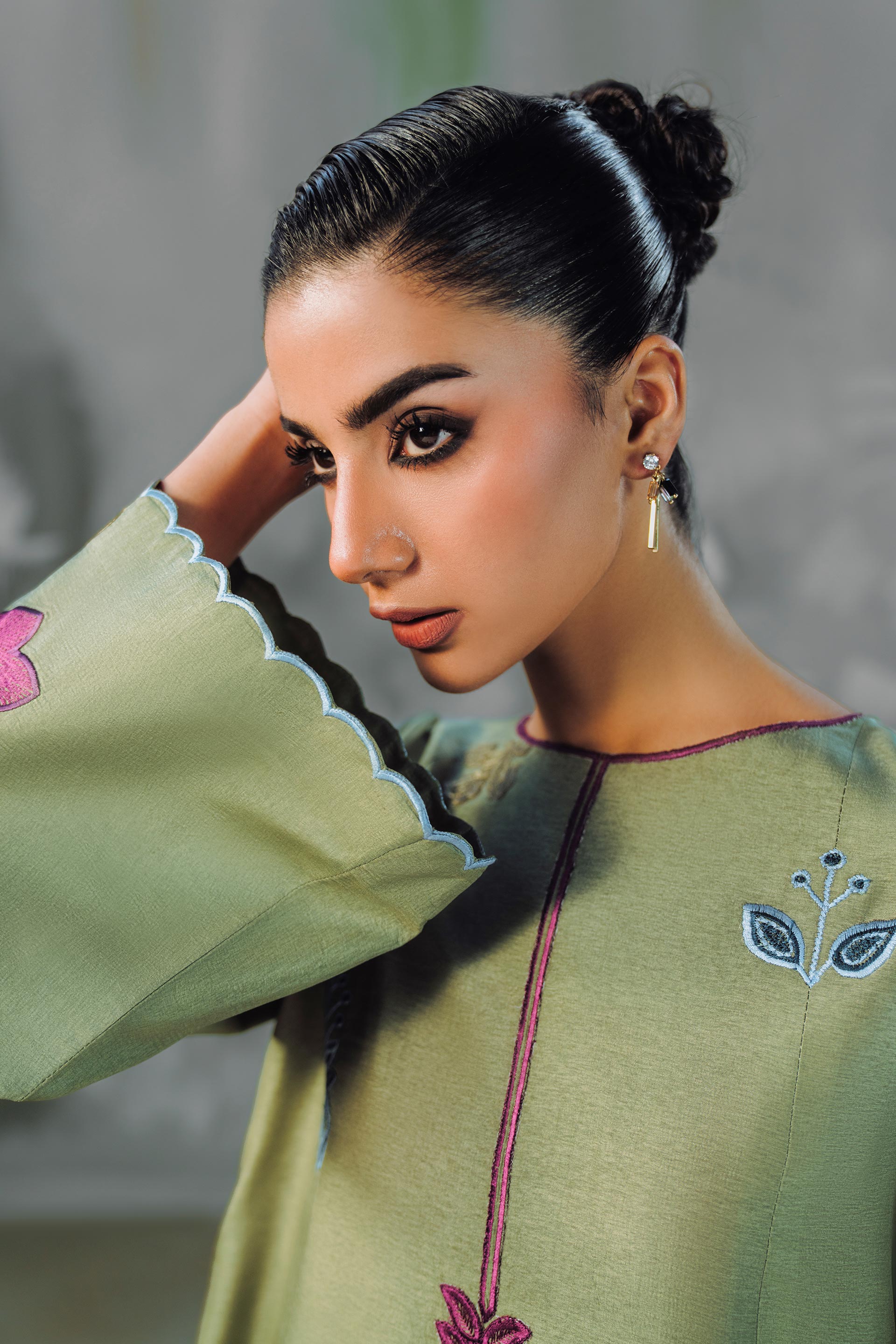 MOSS ARBOR - 2pcs Tusser Silk Ensemble