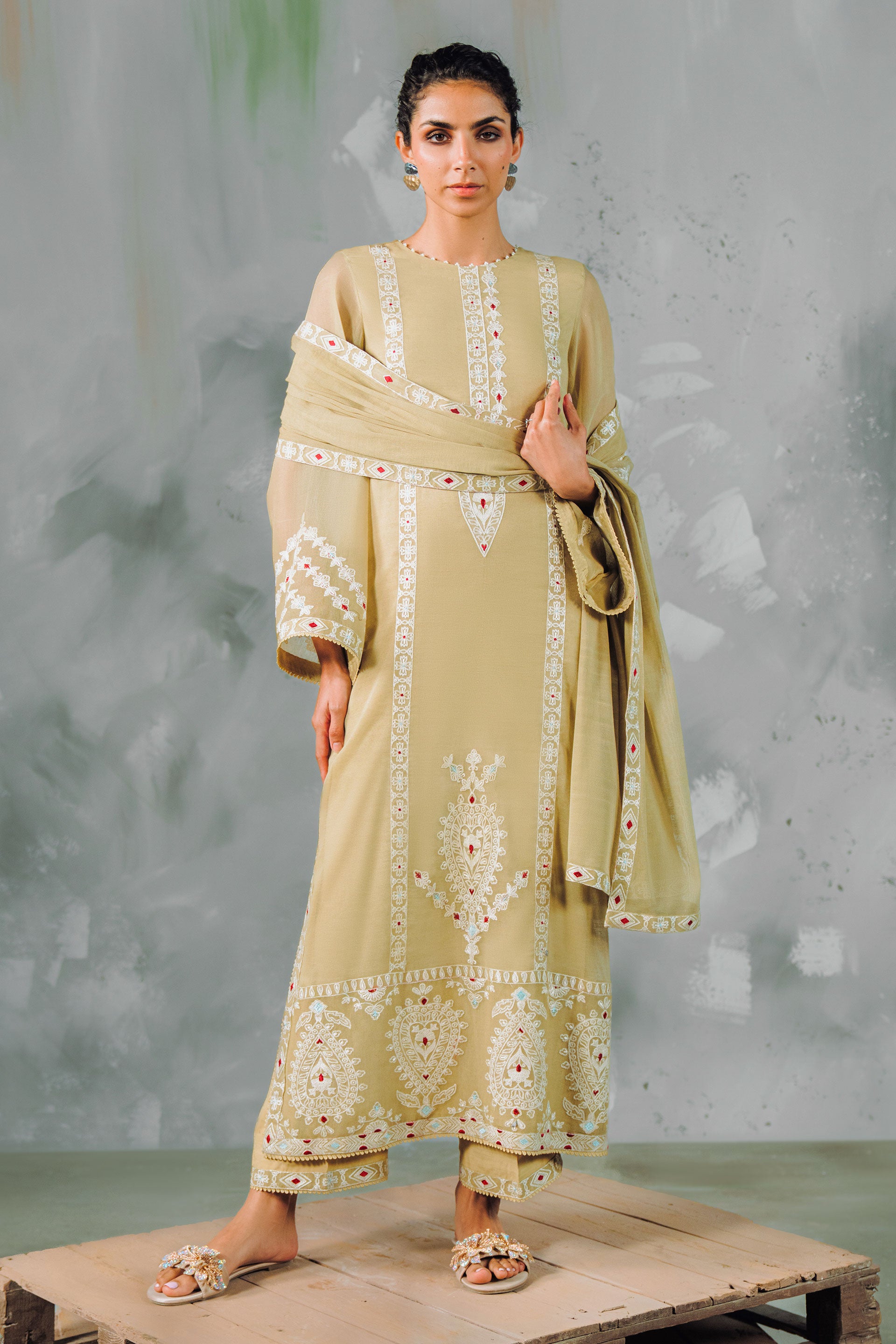 SILENT WHISPER - 4pcs Tusser Net Ensemble