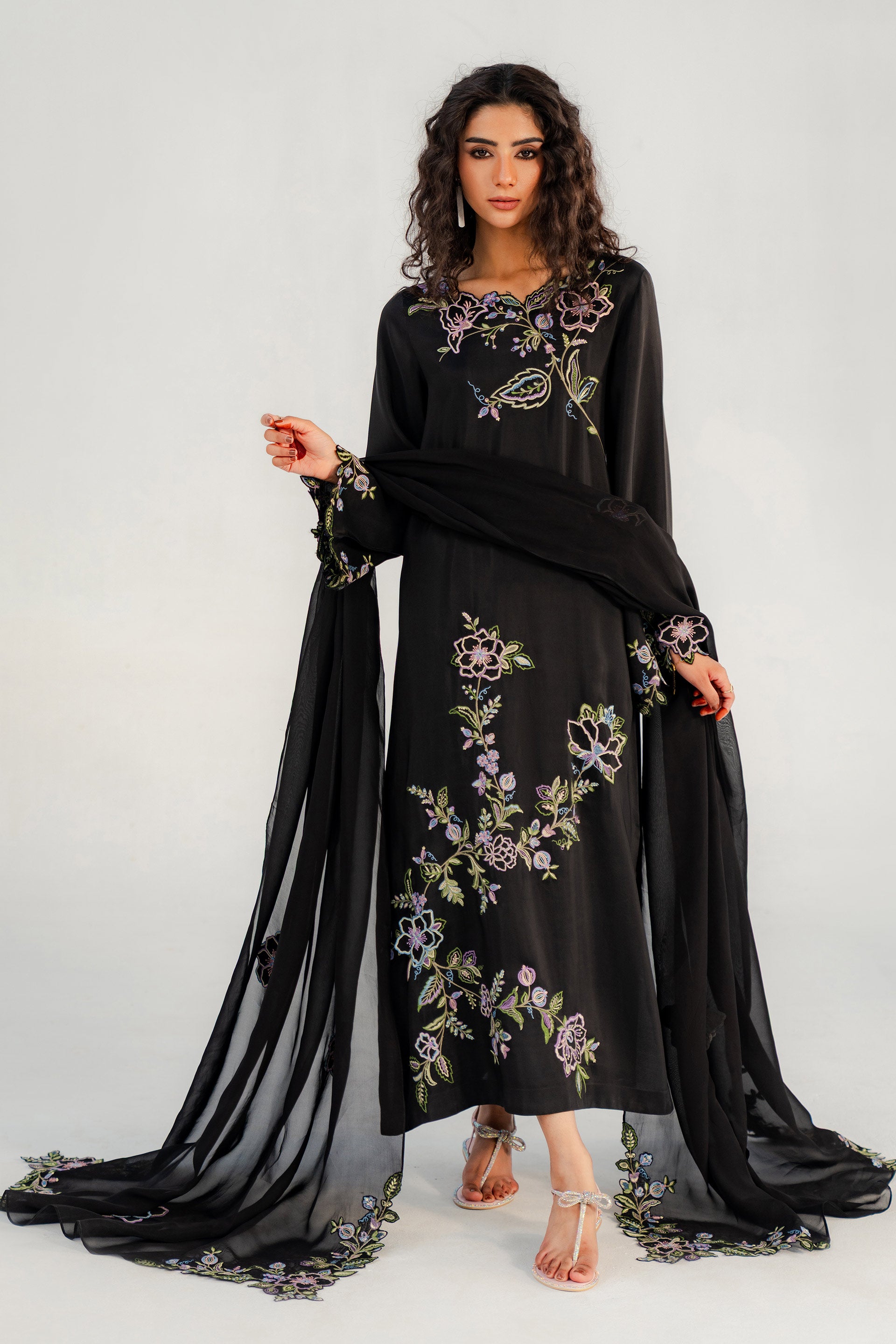 NOIR VINE - 3pcs Rawsilk Silk Ensemble