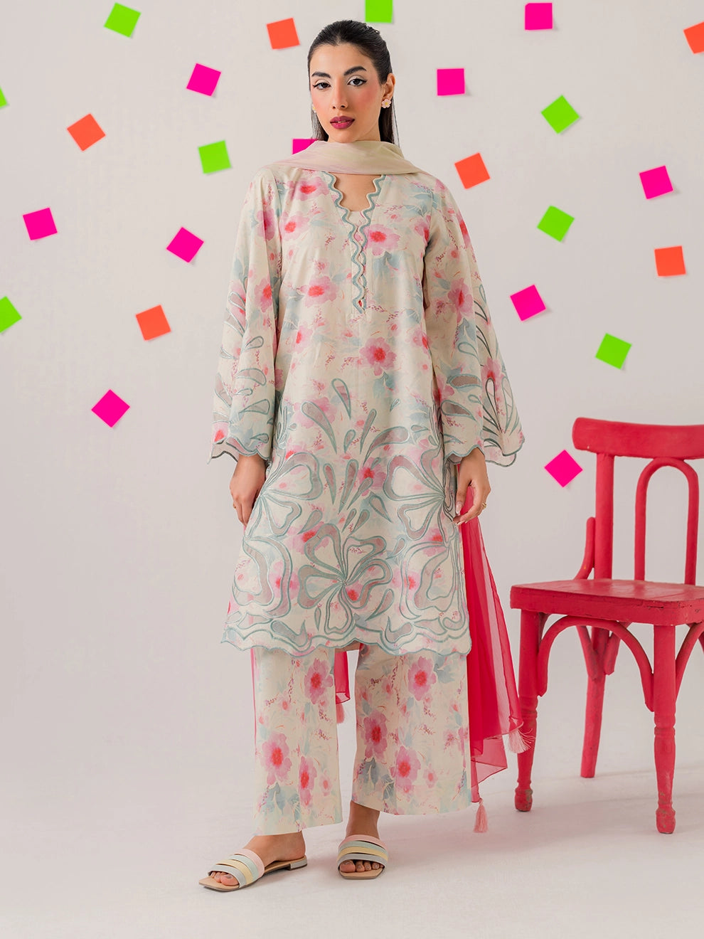 Confetti - 3Pc Printkari Suit