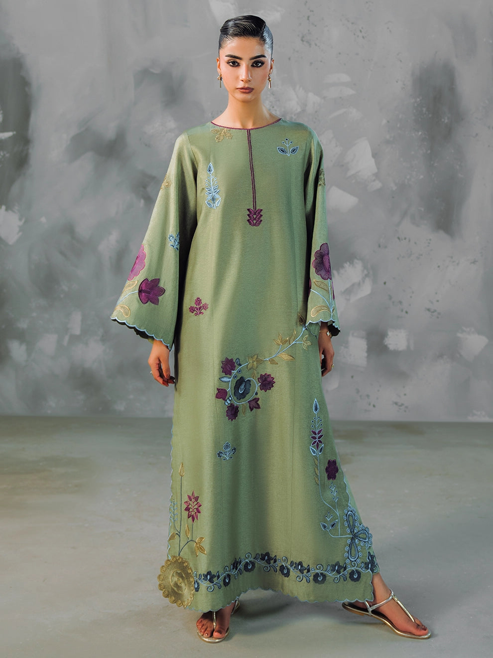 MOSS ARBOR - 2pcs Tusser Silk Ensemble