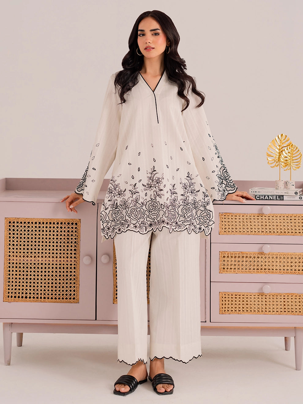 Noirvale | 2Pc Embroidered Cotton Set