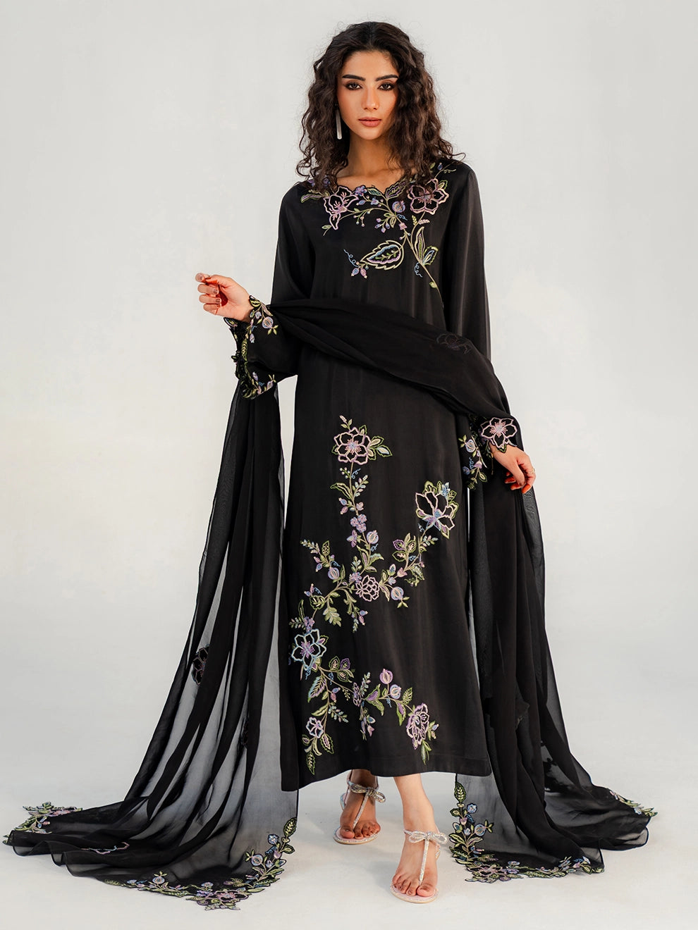 NOIR VINE - 3pcs Rawsilk Silk Ensemble