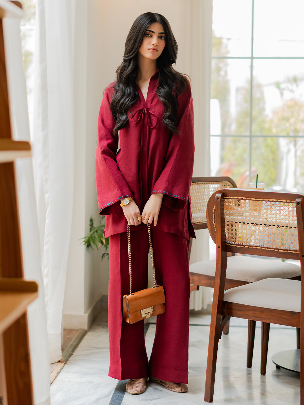 Crimson - 2Pcs Linen Set