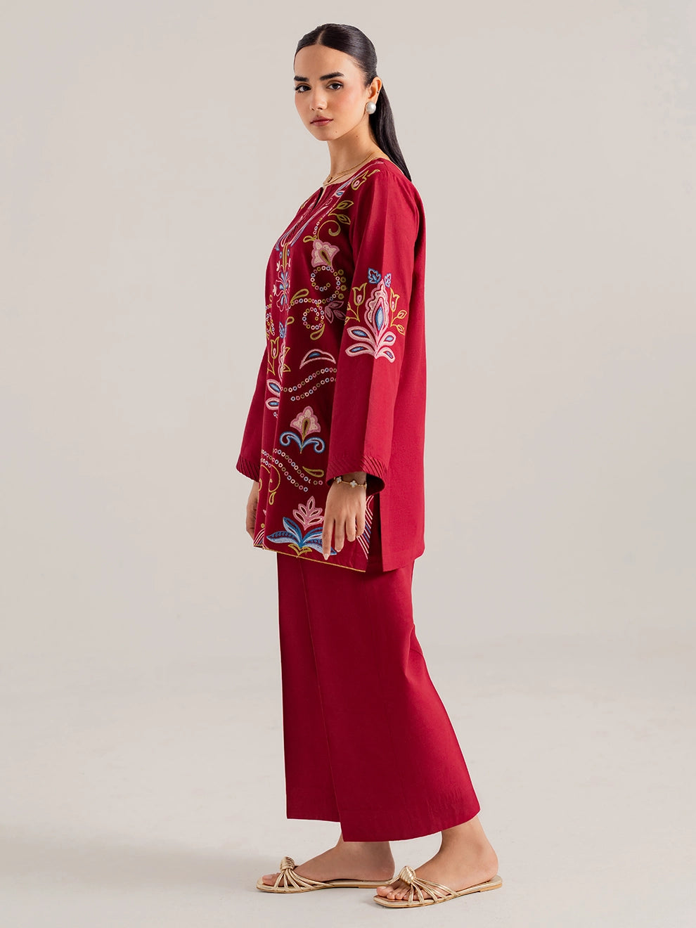 Elestra | 2Pc Embroidered Cotton Set