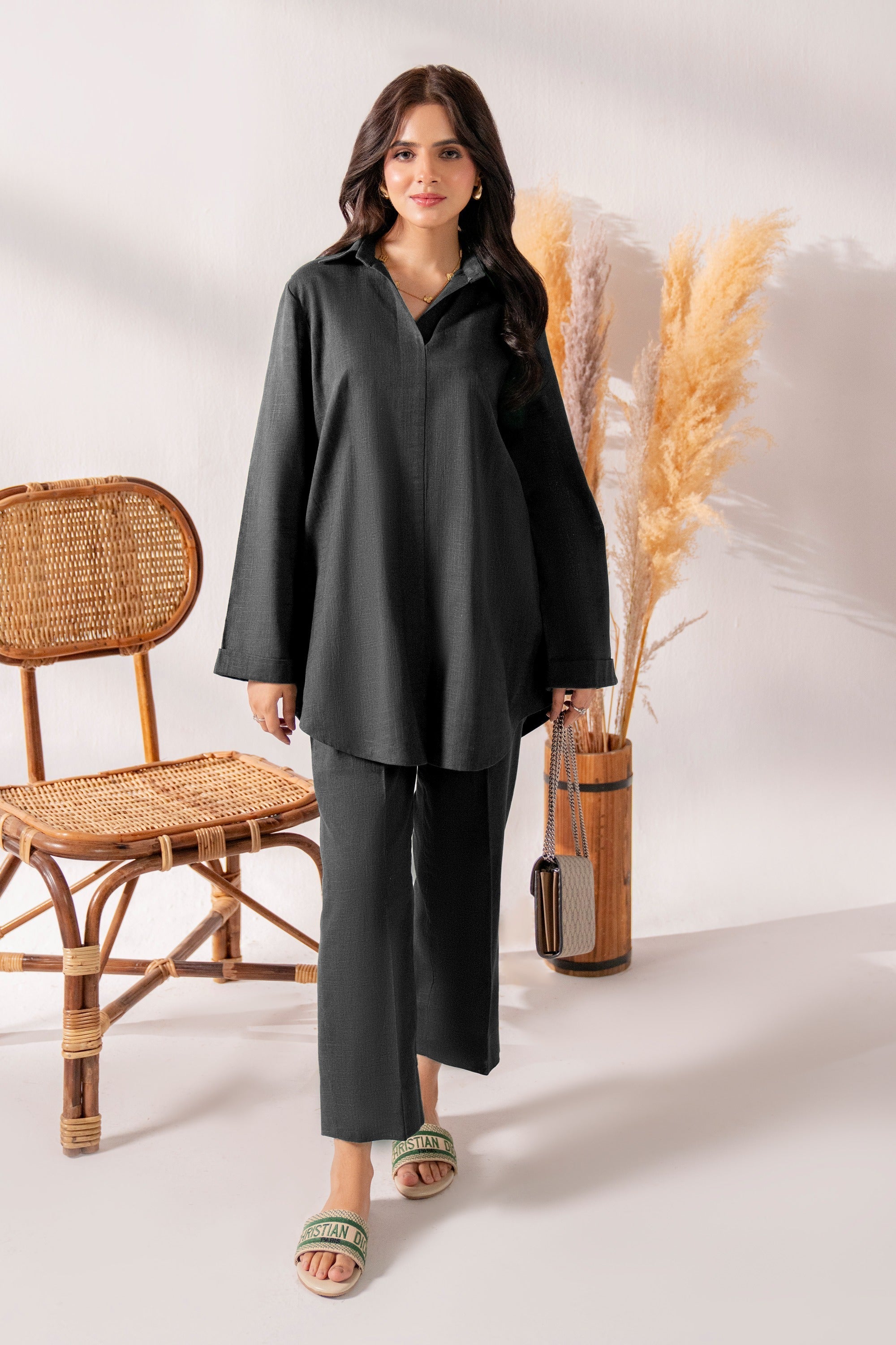 Alev - 2Pc Solid Khaddar