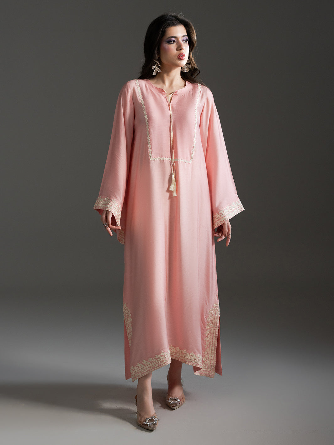 Gulzar – 3Pcs Hand-Embellished Korean Rawsilk Ensemble