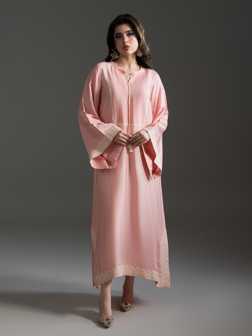 Gulzar – 3Pcs Hand-Embellished Korean Rawsilk Ensemble