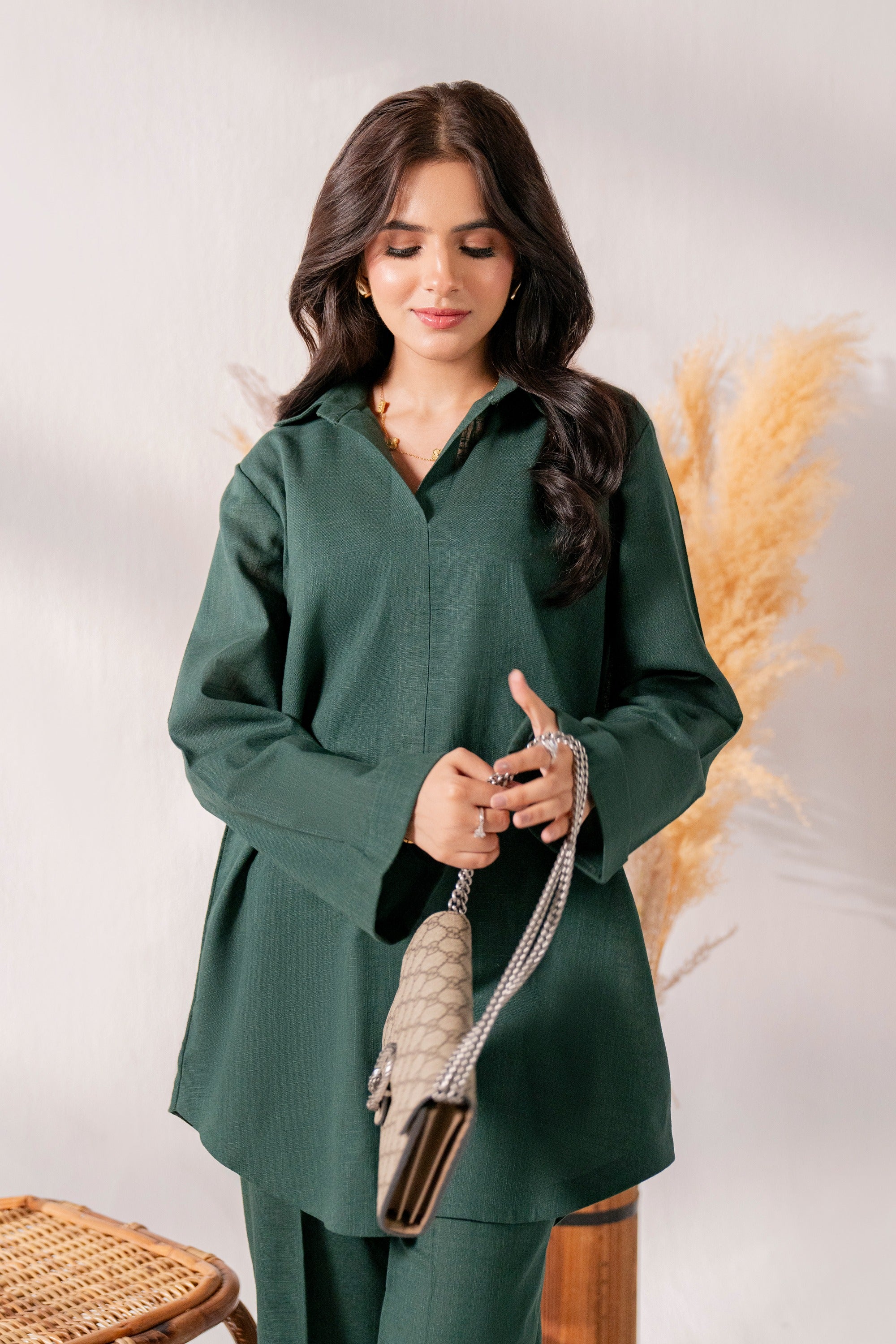 Alev - 2Pc Solid Khaddar