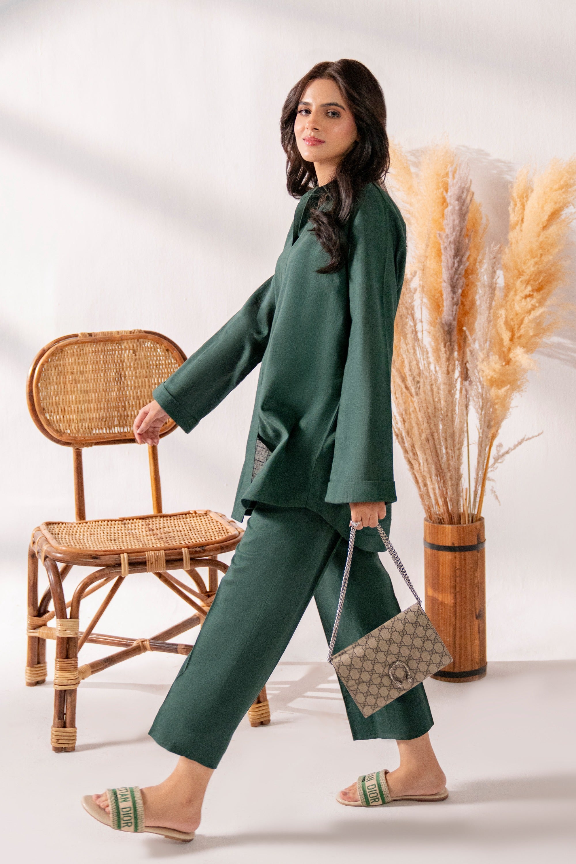 Alev - 2Pc Solid Khaddar