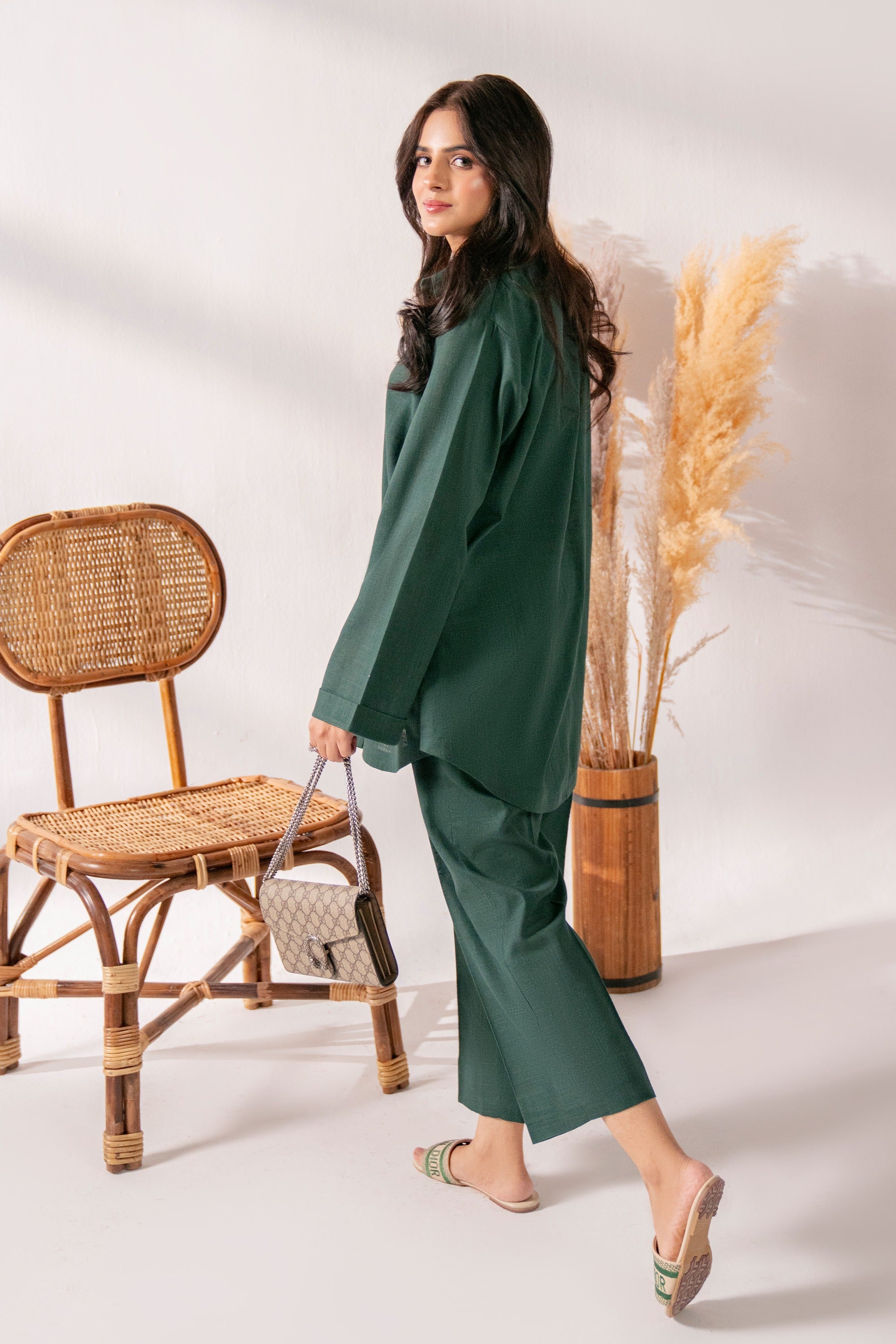 Alev - 2Pc Solid Khaddar