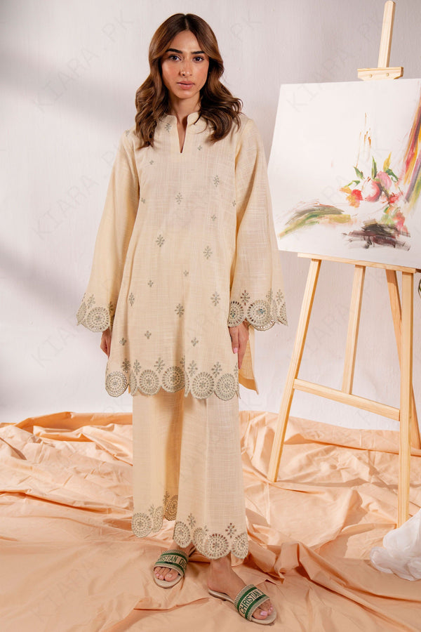Ozan - 2Pc Embroidered Cotton