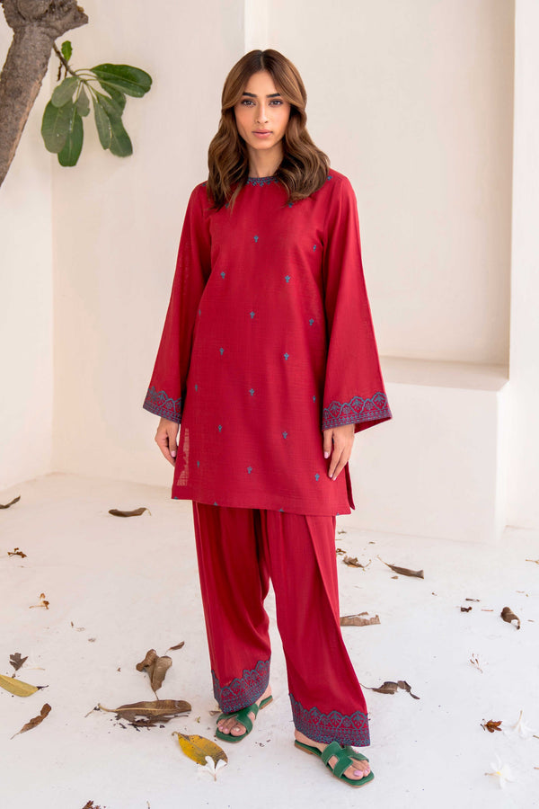 Alaz - 2Pc Embroidered Khaddar