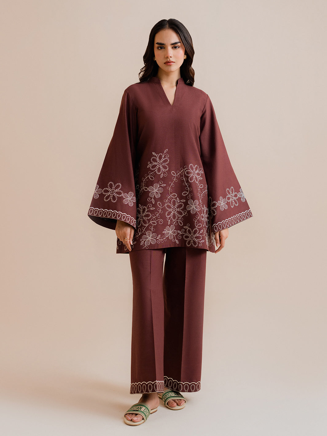 Lxora – 2Pc Embroidered Co-ords Khaddar Set