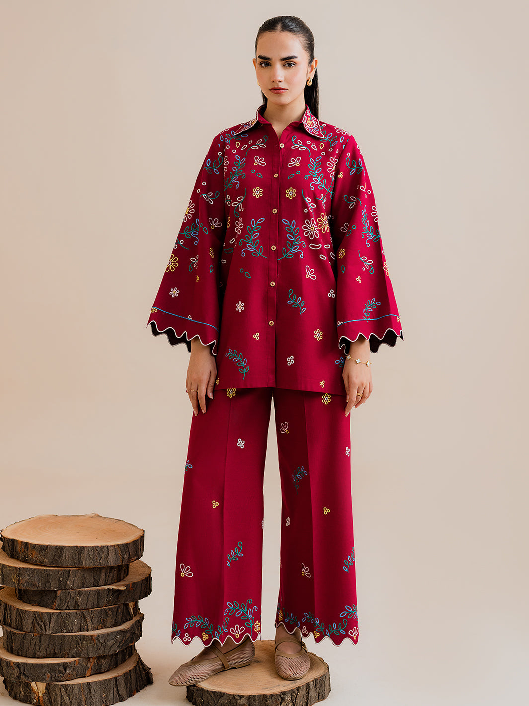 Lexa – 2Pc Embroidered Co-ords Khaddar Set