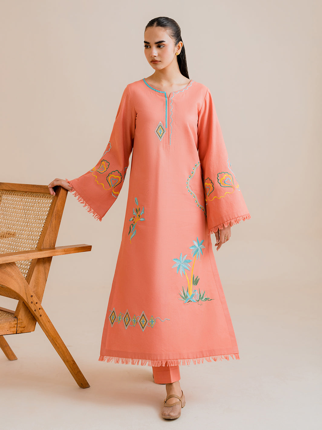 Rylin – 2Pc Embroidered Co-ords Khaddar Set