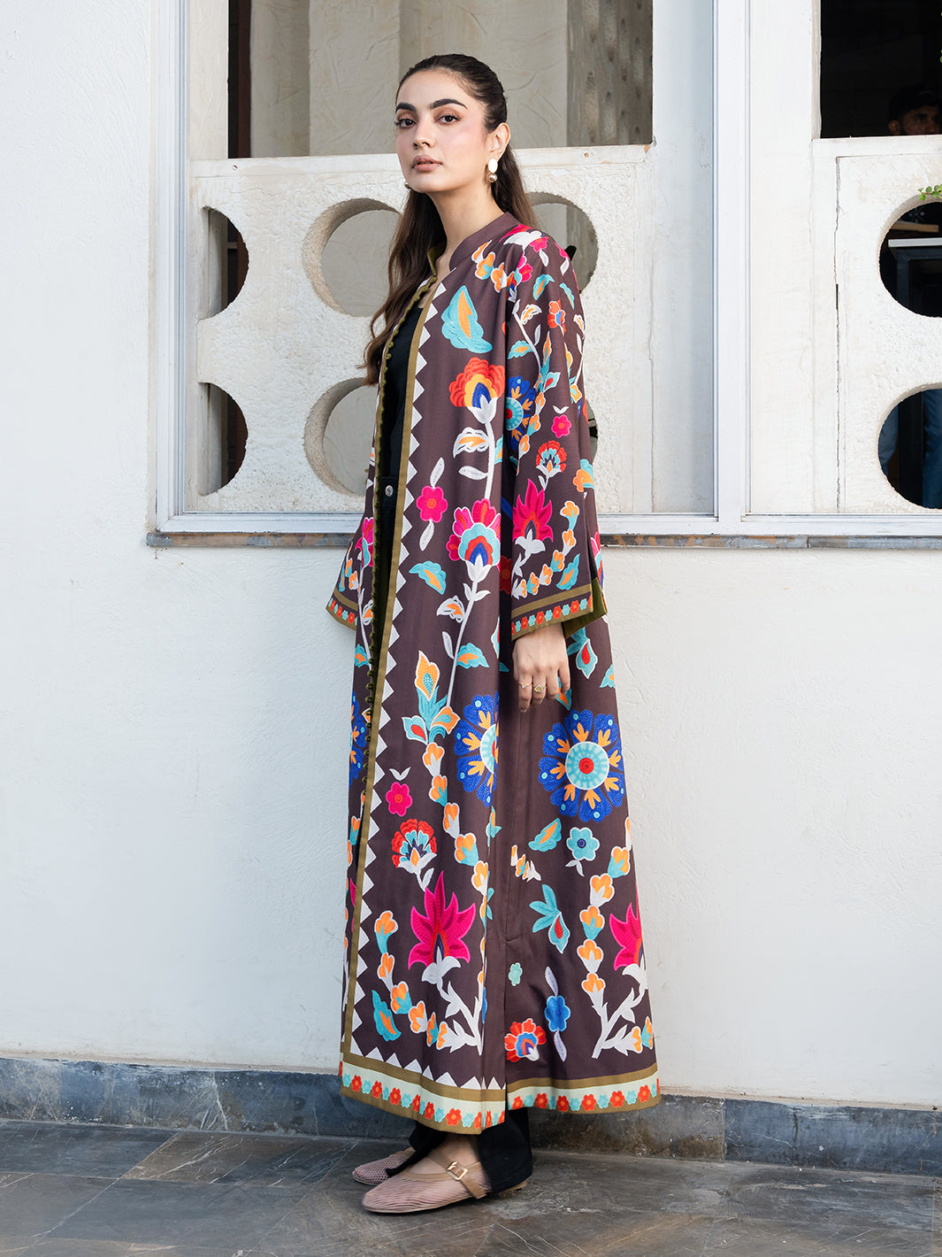 Zareen – Printed Long Jacket