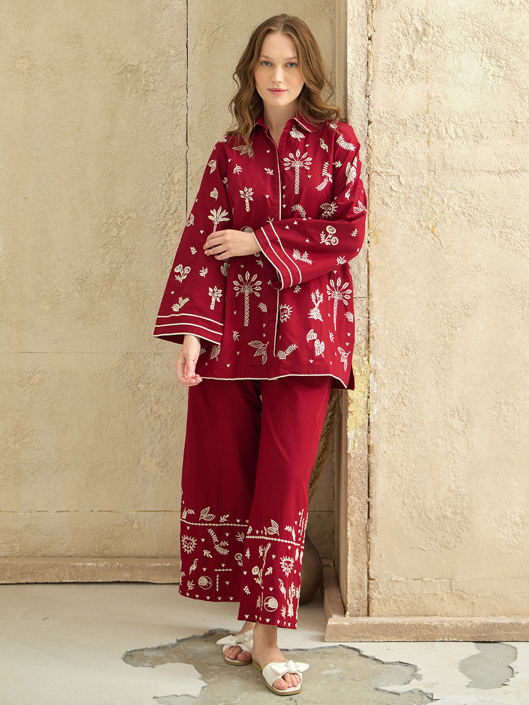Elinea – 2Pc Embroidered Khaddar Co-ords Set