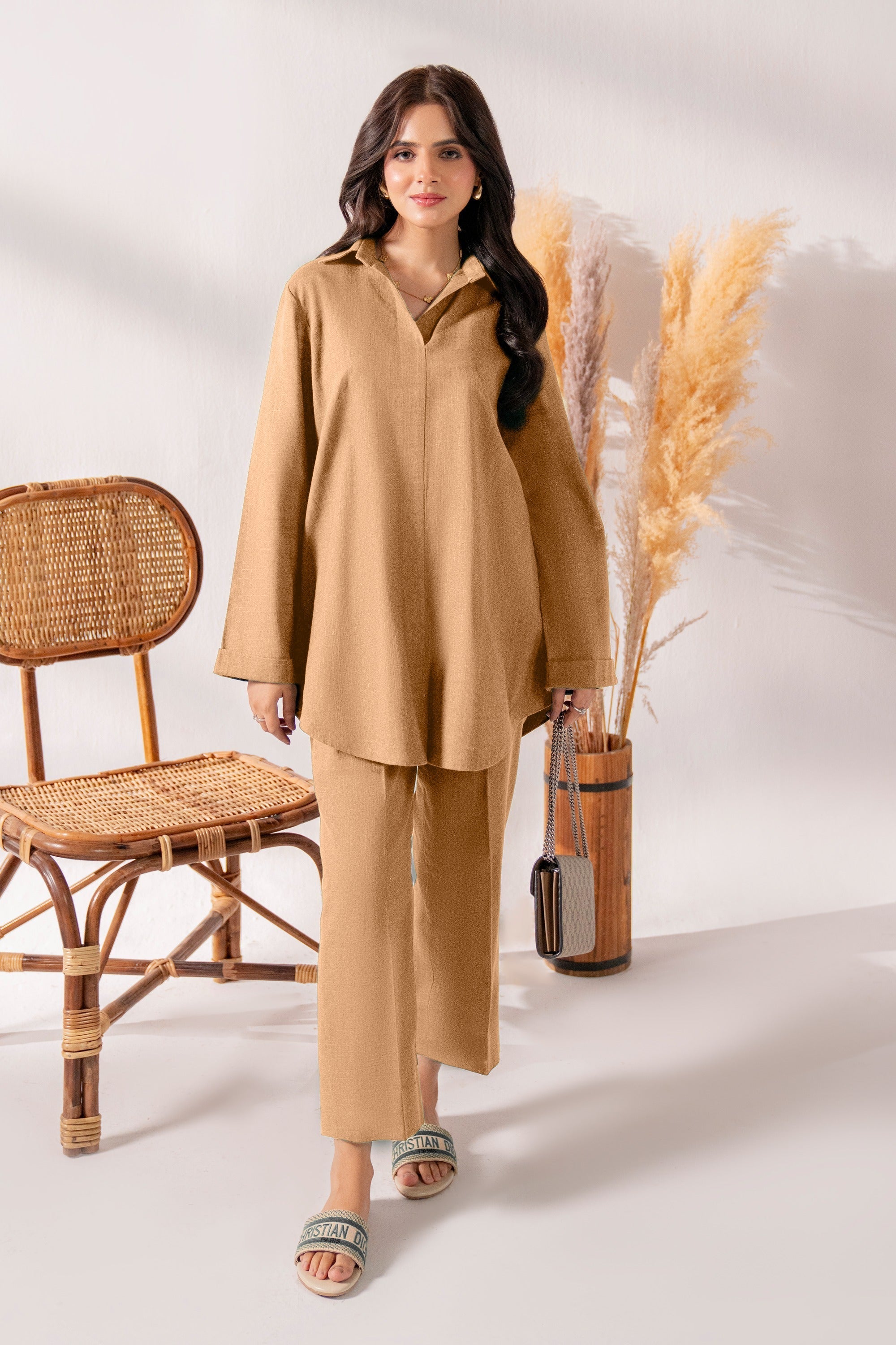 Alev - 2Pc Solid Khaddar