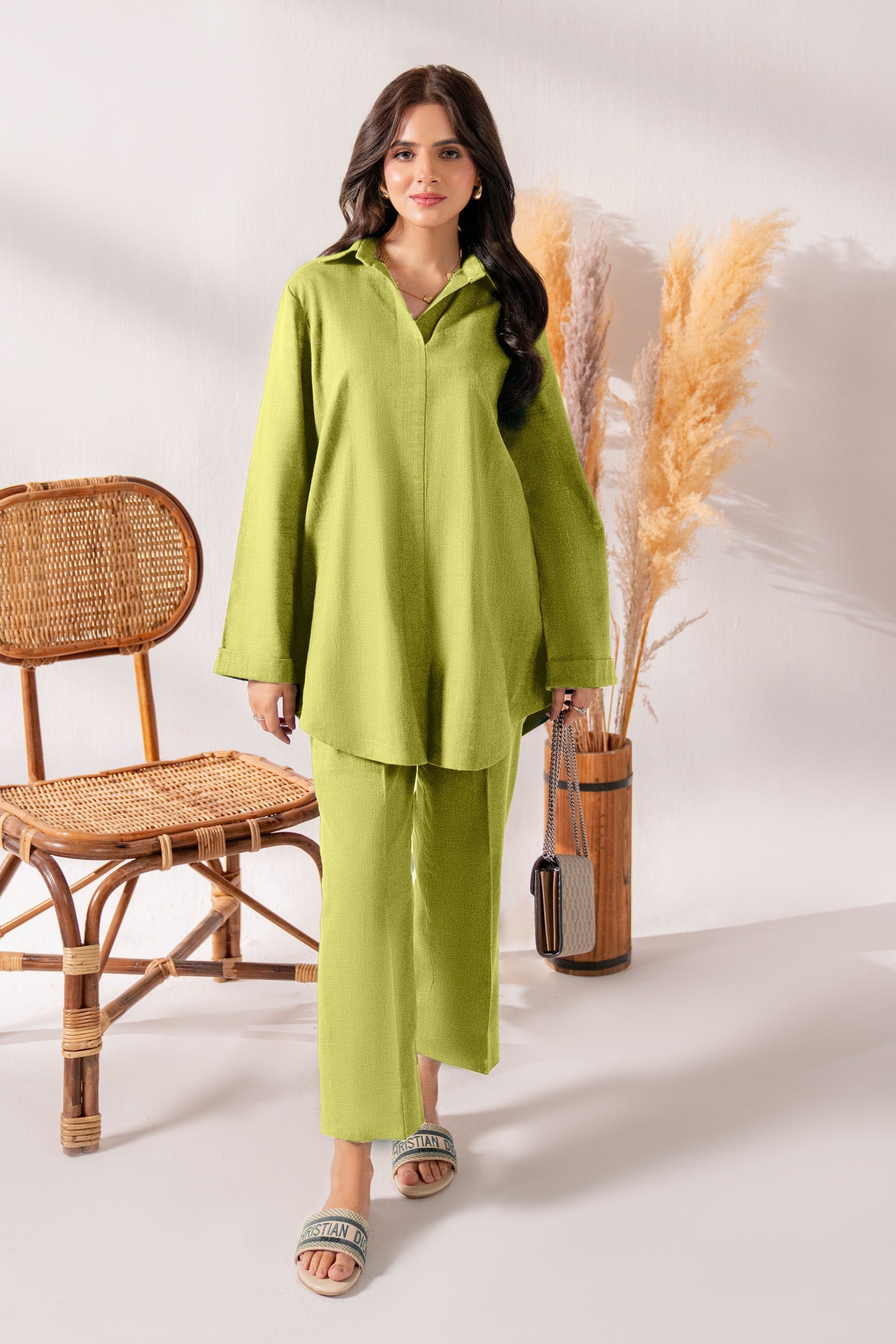 Alev - 2Pc Solid Khaddar