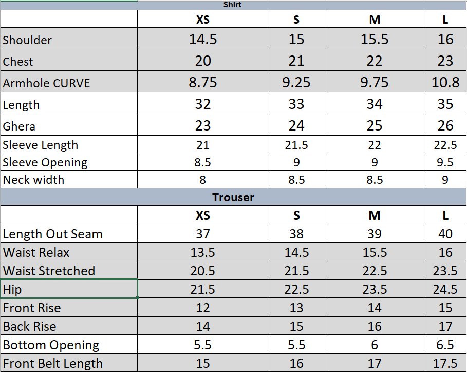 Size Guide
