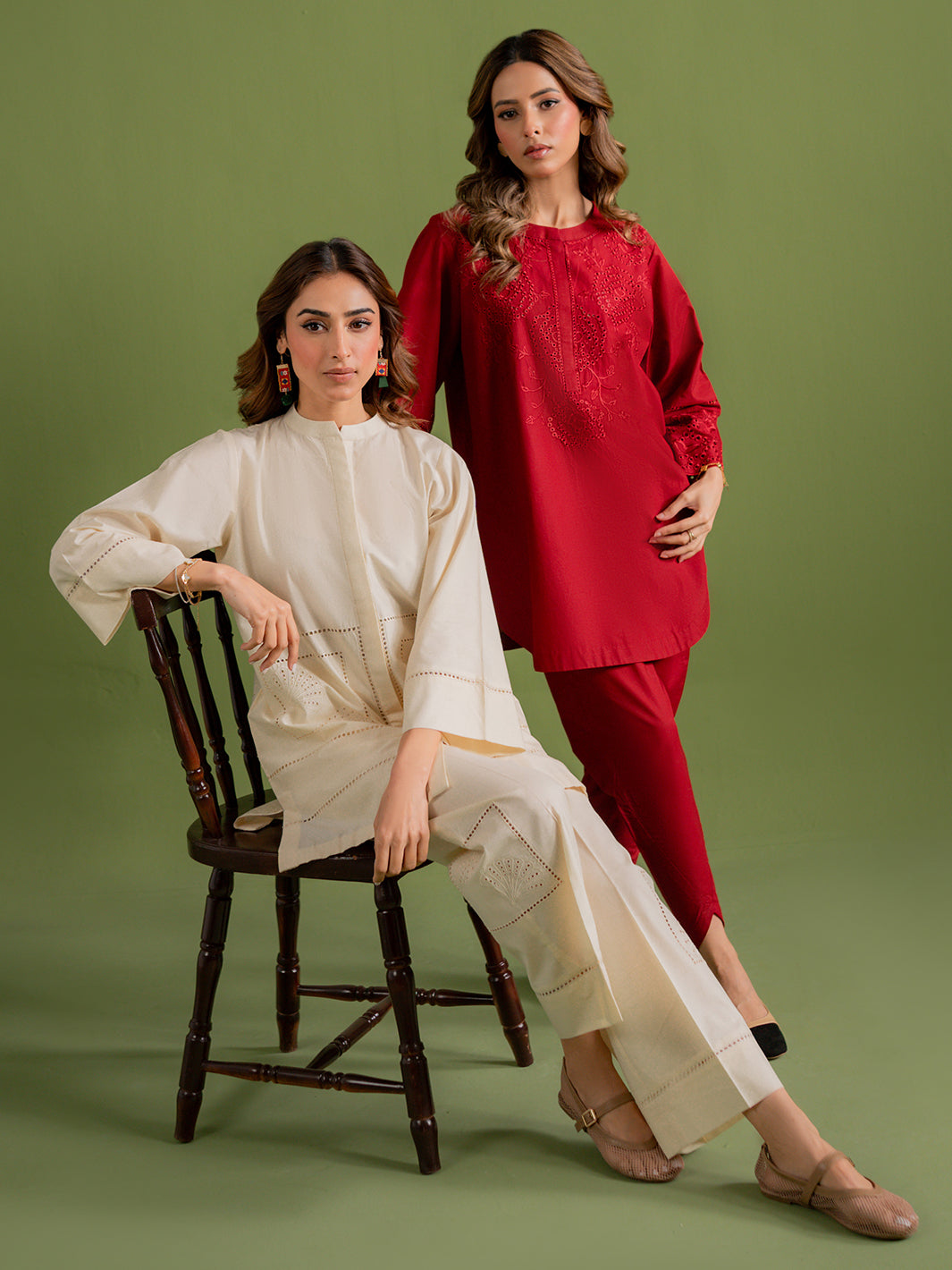 PORCELAIN- SLD22-25- 2Pc Embroidered Set