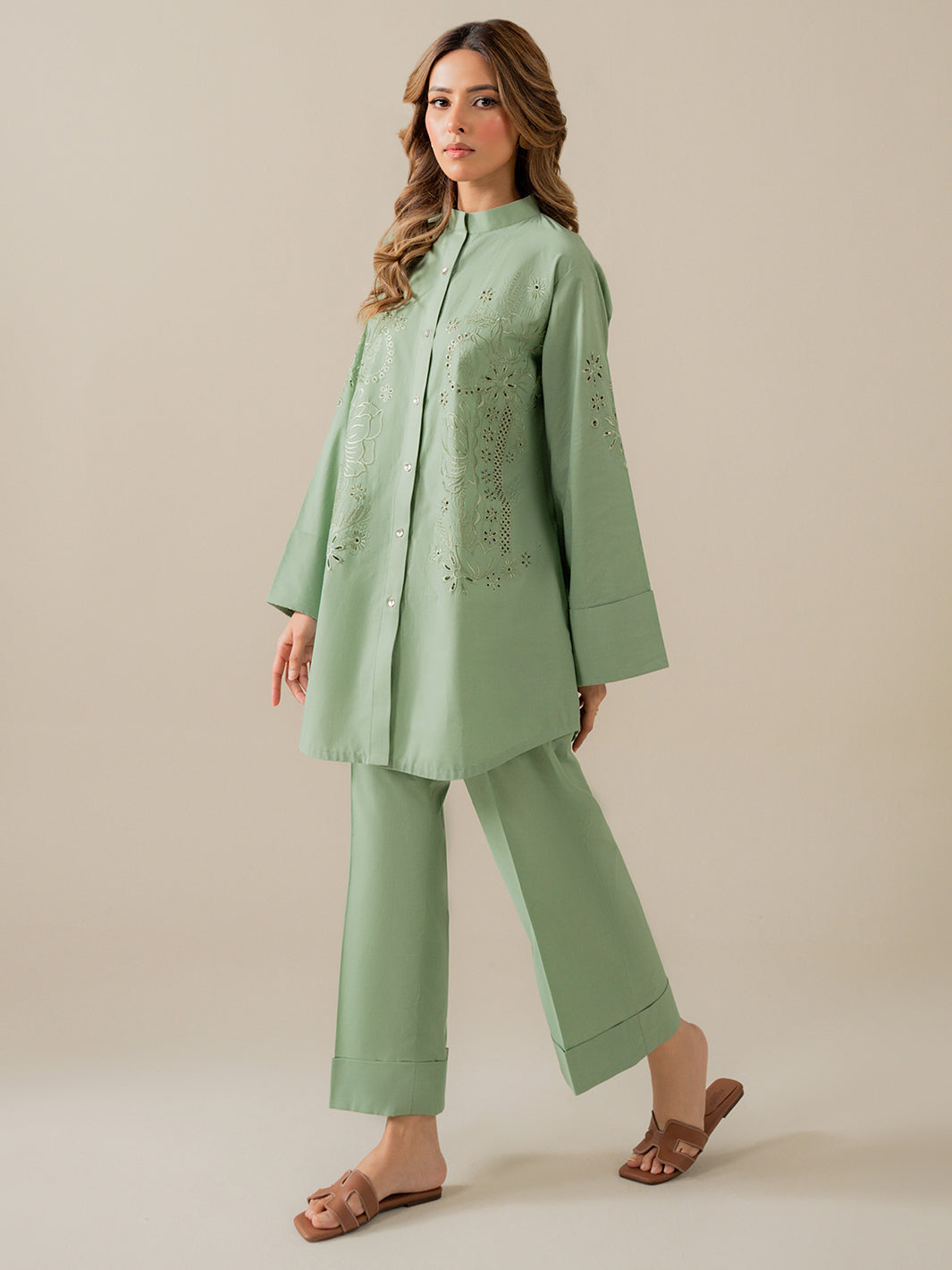 SAGE - SLD18-25 - 2Pc Embroidered Khaddar Set