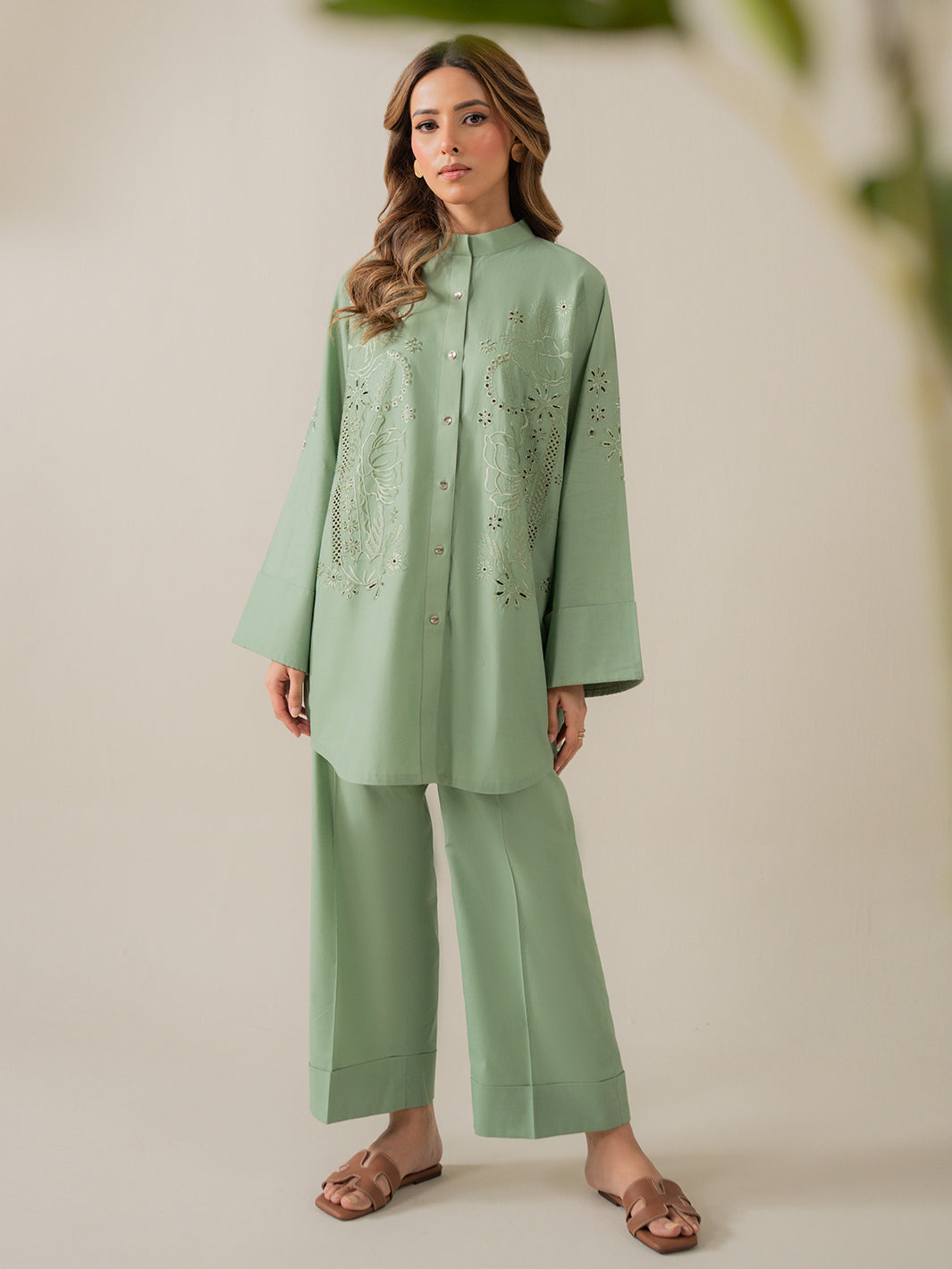 SAGE - SLD18-25 - 2Pc Embroidered Khaddar Set