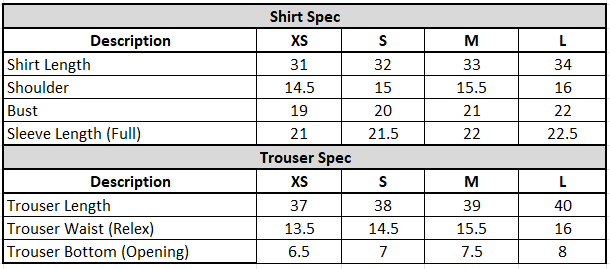 Size Guide