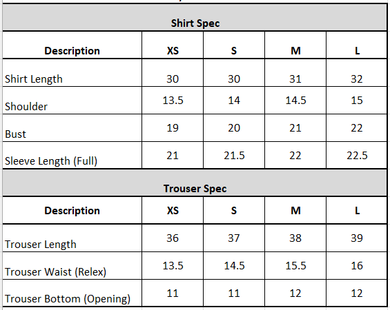 Size Guide