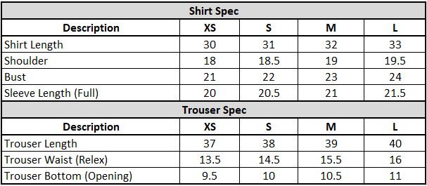 Size Guide